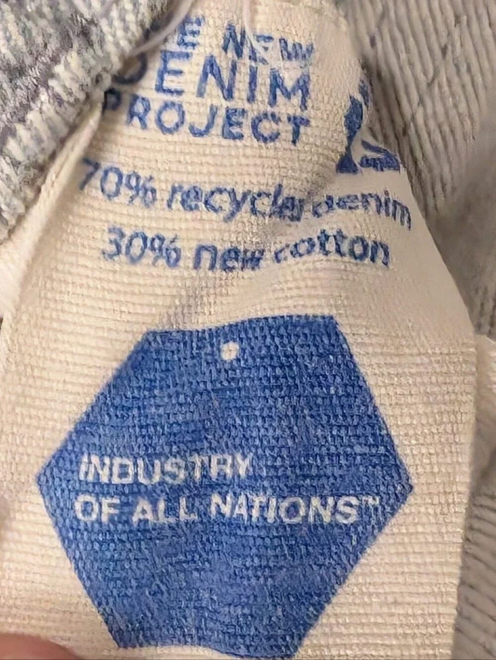 Industry of All Nations IOAN Upcycled Light Was Denim Jeans Men's Size 30 x 28